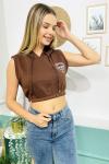 138976 Kapsonlu Crop Sweatshirt